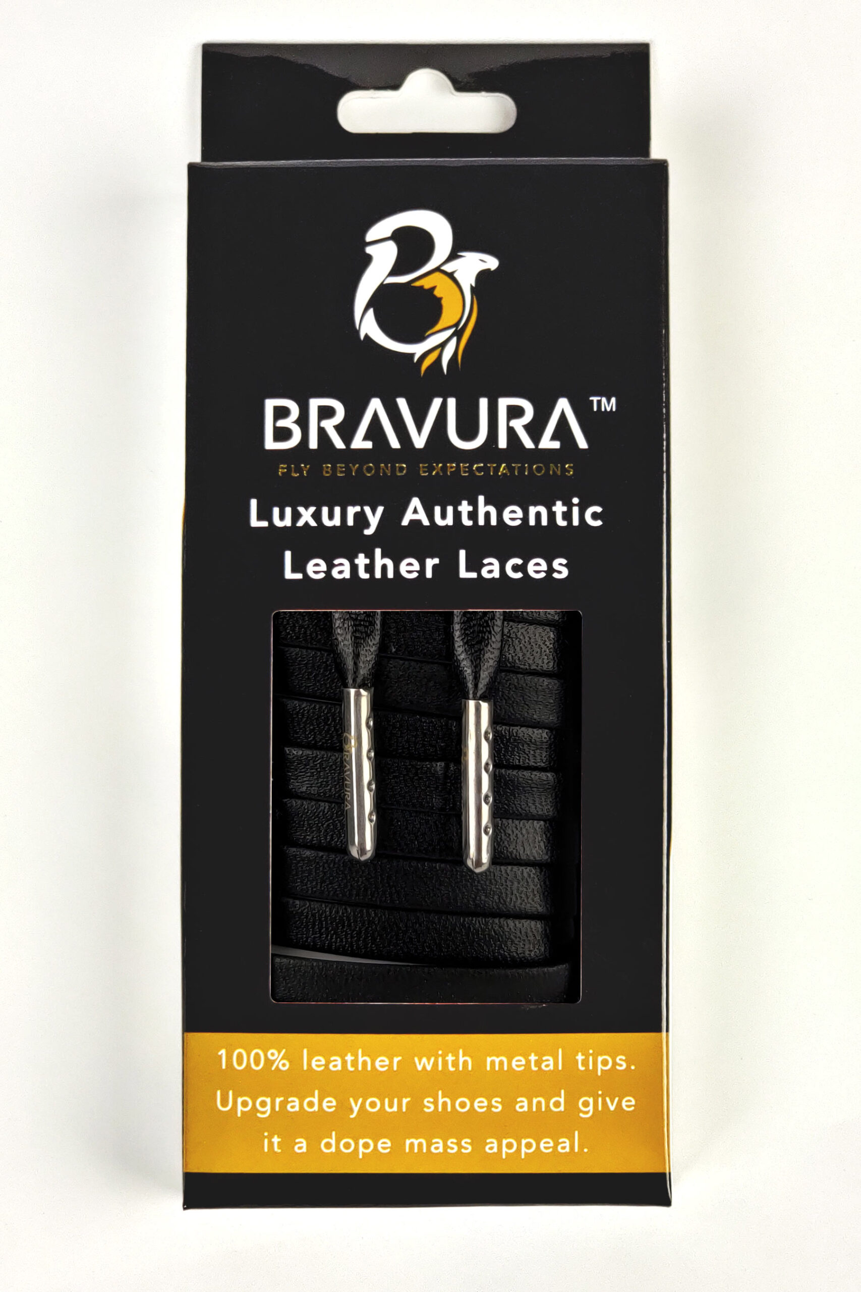 Black Luxury Leather shoelaces – Bravura Gear